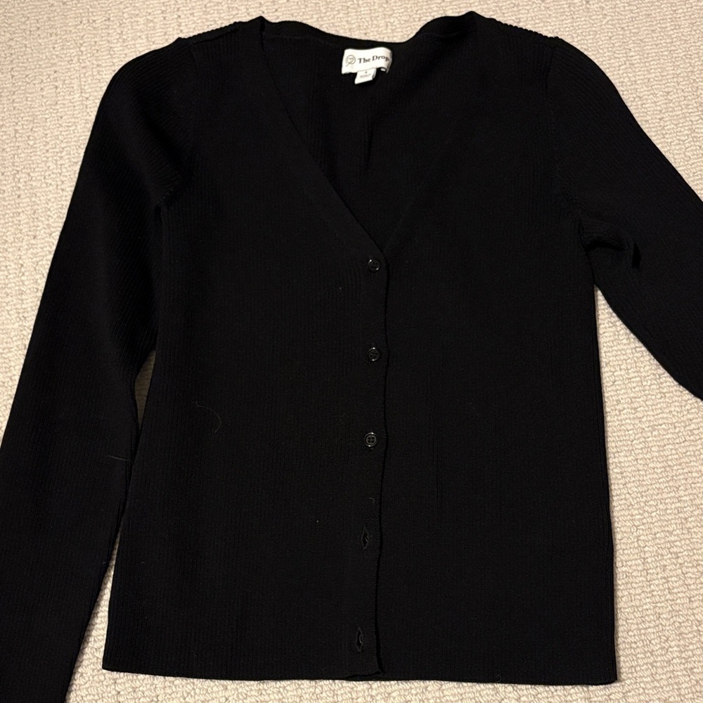 The Drop Classic Black Cardigan